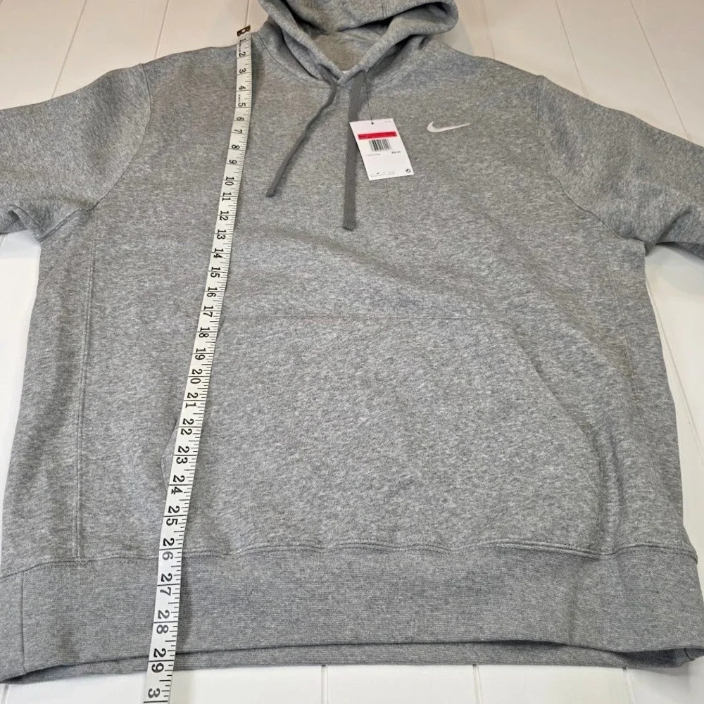 Nike‎ Men's Size L Club Fleece Gray Pullover Hoodie Sweatshirt CJ1611-063 NWT
